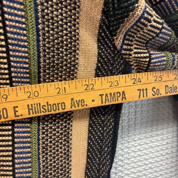 Vtg Norm Thompson Men Sweater L Coogi Style 3D Knit Chunky Textured Multi Color - Picture 8 of 9